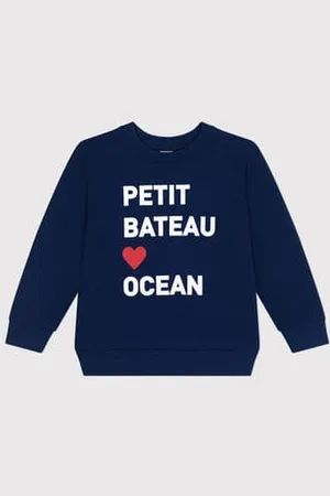 Petit Bateau Felpa in cotone con stampa bambino unisex