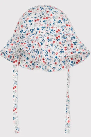 Petit Bateau Cappellino in popeline con stampa a fiori neonata