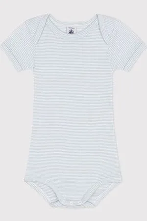 Petit Bateau Body a maniche corte in cotone con stampa neonato