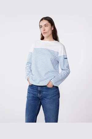 Petit Bateau Marinière a maniche lunghe in cotone donna