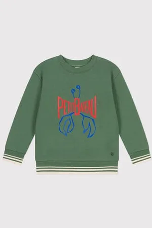 Petit Bateau Felpa in cotone stampato bambino unisex