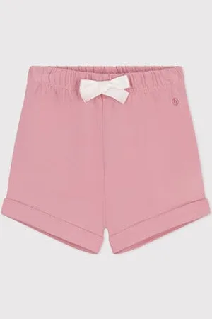 Petit Bateau Shorts in cotone tinta unita neonato