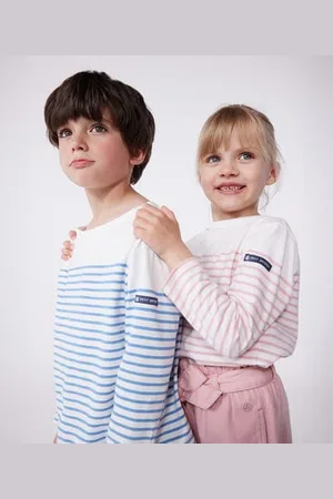 Petit Bateau Marinière a maniche lunghe in cotone bambino
