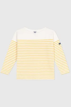 Petit Bateau Marinière a maniche lunghe in cotone bambino