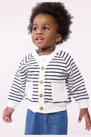 Petit Bateau Cardigan in jersey spesso neonato
