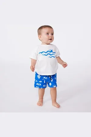 Petit Bateau T-shirt a maniche corte in cotone tinta unita neonato