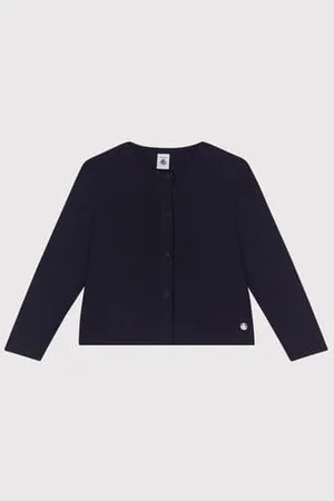 Petit Bateau Cardigan in cotone tinta unita bambino