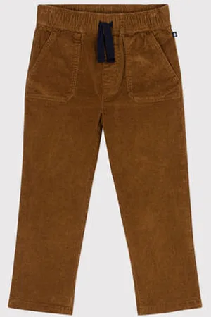Petit Bateau Pantaloni dalla linea dritta in velluto bambino