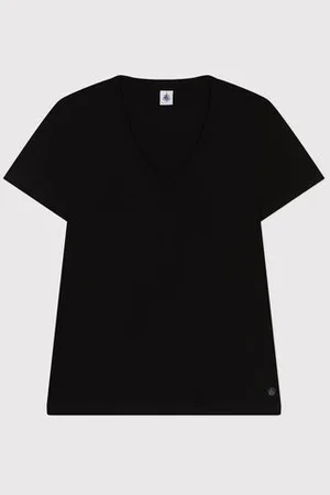 Petit Bateau T-shirt LE DROIT scollo a V in cotone Donna