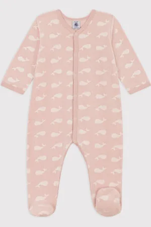 Petit Bateau Tutina pigiama balene rosa in ciniglia