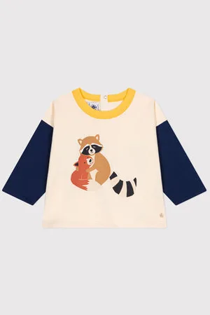 Petit Bateau T-shirt a maniche lunghe in jersey sottile neonato
