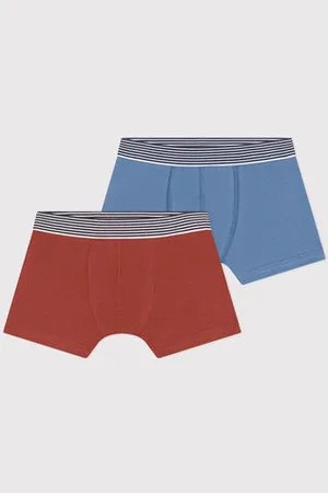 Petit Bateau Confezione da 2 boxer in cotone ed elastan bambino