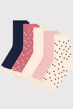 Petit Bateau 5 paia di calze in cotone a pois bambino
