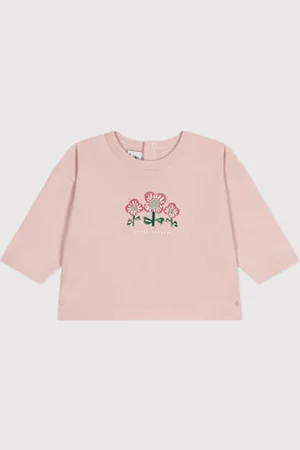 Petit Bateau T-shirt bebè a maniche lunghe in cotone