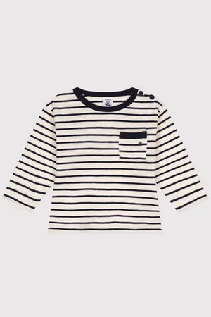 Petit Bateau T-shirt bebè a maniche lunghe in jersey
