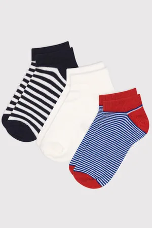 Petit Bateau 3 PAIA DI CALZE PER BAMBINI IN COTONE A RIGHE