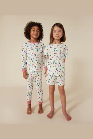 Petit Bateau Pigiama short fantasia Parigi in cotone bambino