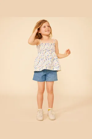 Petit Bateau Blusa senza maniche in cotone bambina