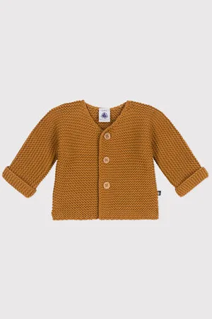 Petit Bateau Cardigan in tricot a punto legaccio per bebè