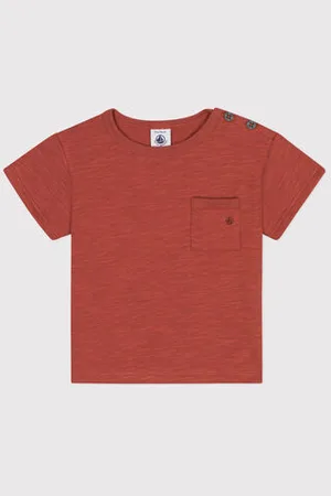 Petit Bateau T-shirt bebè a maniche corte in jersey fiammato