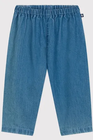 Petit Bateau Pantaloni in denim leggero per bebè
