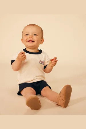 Petit Bateau T-shirt bebè a maniche corte in jersey leggero