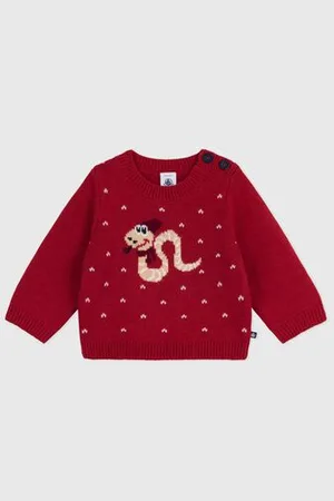 Petit Bateau Pullover in maglia di lana e cotone neonato