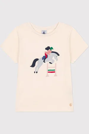 Petit Bateau T-shirt a maniche corte in jersey bambina