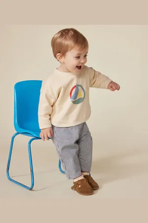 Petit Bateau Maglia in tessuto felpato neonato