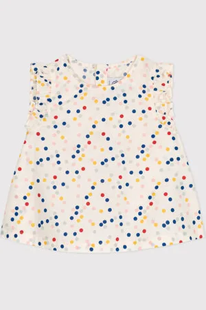 Petit Bateau Blusa senza maniche in popeline bebè