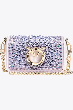 Pinko Pochette strass Micro Love Bag con tracollina rimovibile, - , U