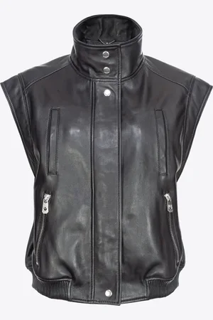 Pinko Gilet chiodo in nappa, , XXS