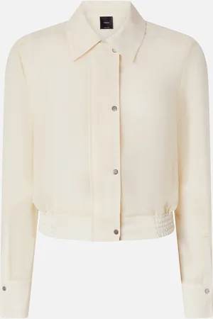 Pinko Camicetta leggera linea bomber in georgette, , 46