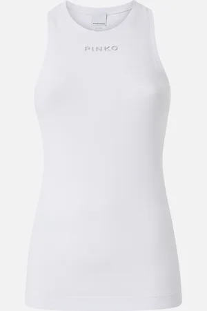 Pinko Canotta in maglia a costine con logo , , L