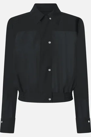 Pinko Camicetta leggera linea bomber in georgette, , 36