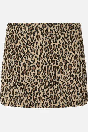Pinko Minigonna leopardata, Mult. beige/nero, 44