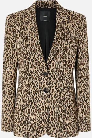 Pinko Blazer monopetto fantasia maculata, Mult. beige/nero, 44