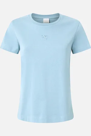 Pinko T-shirt maniche corte logo ricamato, , M