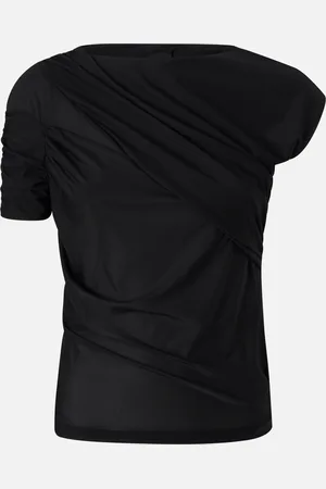 Pinko Maglia asimmetrica jersey traslucido, , S