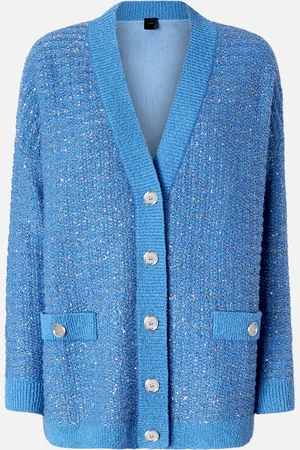 Pinko Cardigan in stuoia metallizzata con paillettes, , S