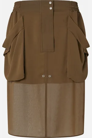 Pinko Gonna longuette trasparente con maxi tasche, , 36