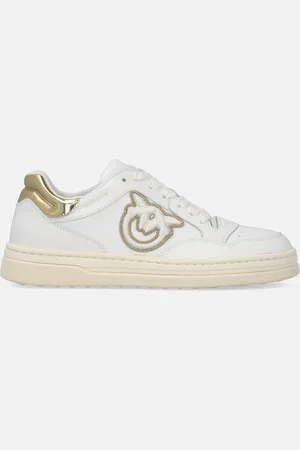 Pinko Scarpe da tennis in pelle con dettagli metallizzati, , 39