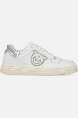 Pinko Scarpe da tennis in pelle con dettagli metallizzati, , 40