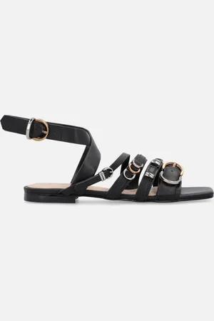 Pinko Sandali piatti con cinturini intrecciati e dettagli metallici, , 37