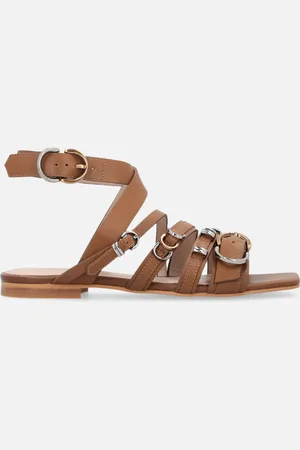 Pinko Sandali piatti con cinturini intrecciati e dettagli metallici, , 41