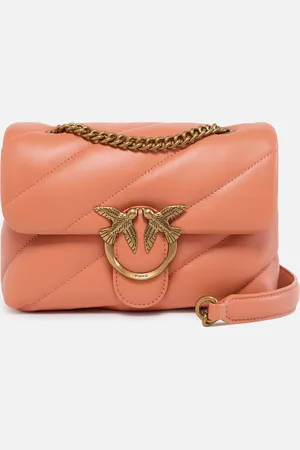 Pinko Mini borsa a tracolla Love Bag Puff nappa trapuntata, Arancione brandy- , U