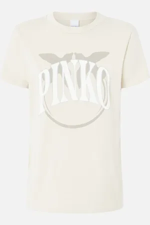 Pinko T-shirt logo e uccellini, , M