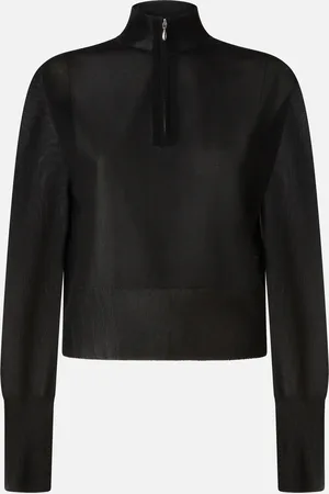 Pinko Maglia semistrasparente con mezza zip Reimagine X Patrick McDowell, , M