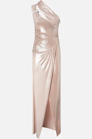 Pinko Abito elegante laminato monospalla con spacco, , XL
