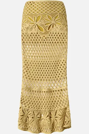 Pinko Gonna lunga effetto crochet fantasia, , L